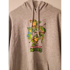 TMNT TEENAGE MUTANT NINJA TURTLES Licensed Adult Hooded Hoodie Sweatshirt Large